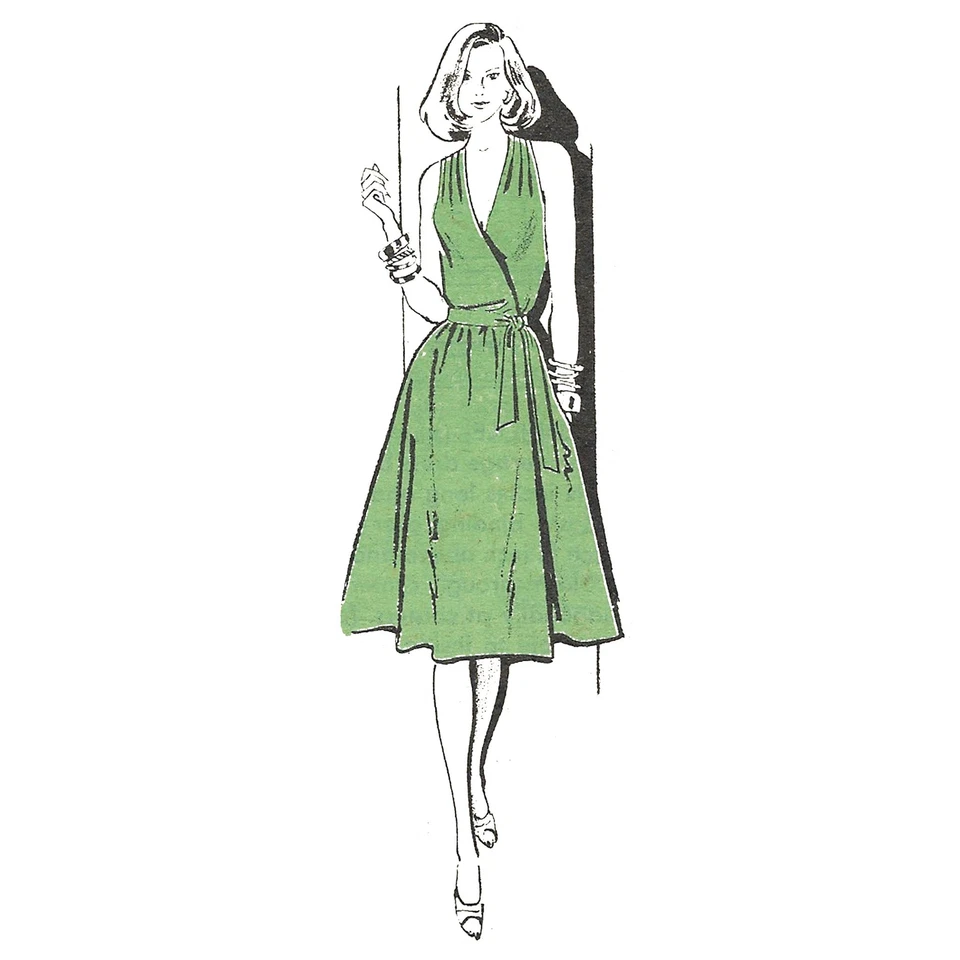 Vintage 1970s Pattern – Midi Wrap Dress - Bust=38” (96.5cm) - Image 3 of 3