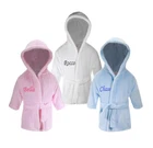 Personalised Baby Robe Bath Embroidered Dressing Gown Boy Girl Gift Super Soft