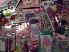 Girls 5 Assorted Lot Of Stickers-Gel Clings-Misc Stationery Lot Of 48 Pks