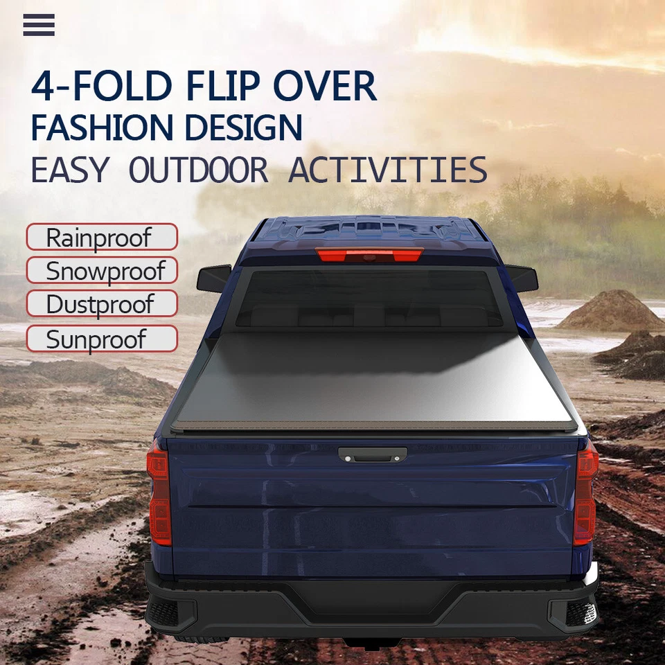 Soft 4 FOLD Truck Tonneau Cover 6.5ft Bed For 2002-2019 Dodge Ram 1500 2500 3500 Foto 3 de 4