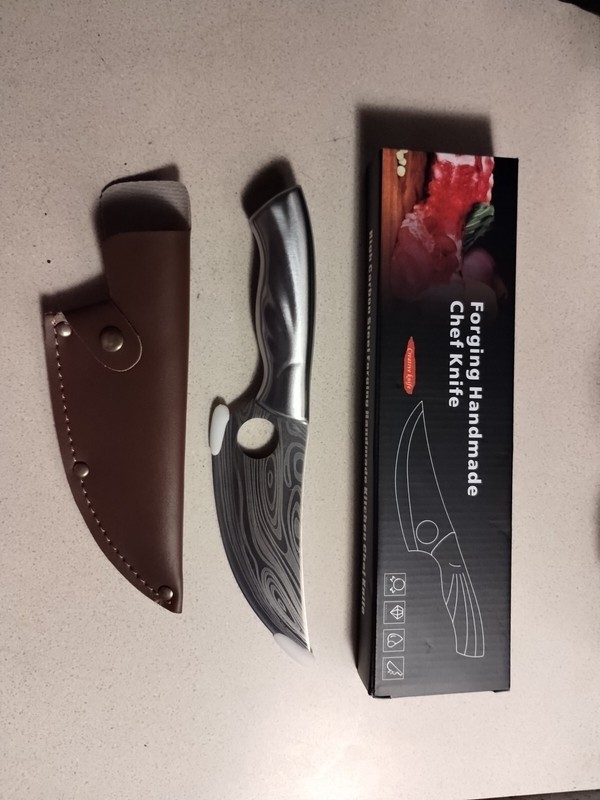 New Chef Knife , Handmade High Carbon Steel,In Or Outdoors,5 1/2 Inch Blade.