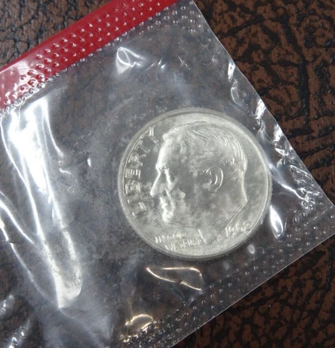 1962-D Roosevelt Dime US Mint Original Cello 90% Silver BU Uncirculated Coin