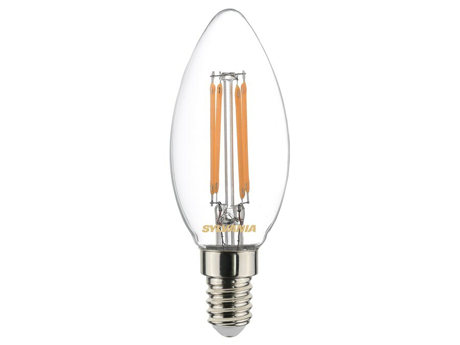 SYLVANIA-TOLEDO RETRO CANDELA C35 CHIARA LED  4W 420LM 827 E14