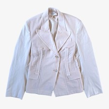 Women's Sportmax Cabina Pale Pink Blazer With Cream Sleeves & Back Fasteners