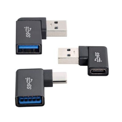 3pcs/lot Angled 90 Degree USB 3.1 Type C Male Female to USB3.0 Type A Female ...
