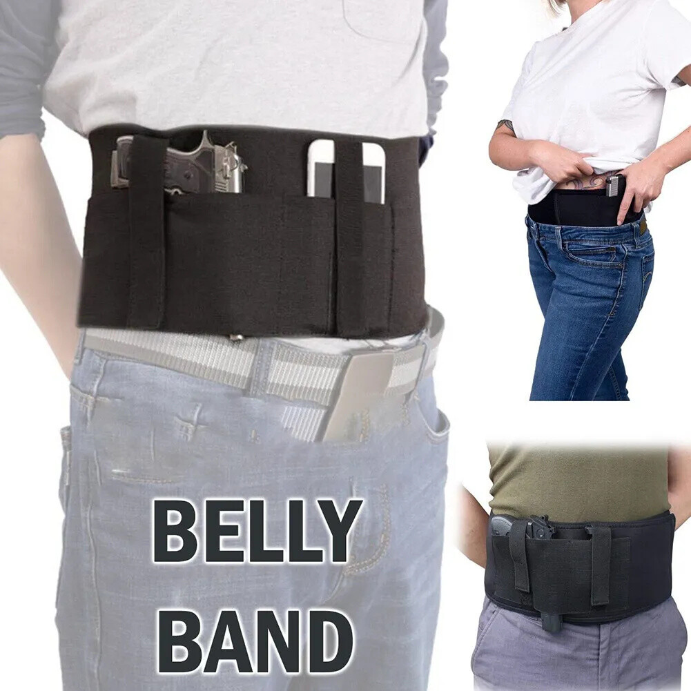 Tactical Belly Band Holster Concealed Hidden Carry Pistol Hand Gun