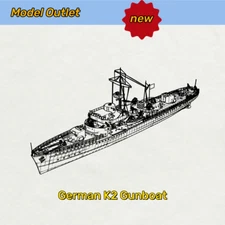 MRY-SFW 1/200 Military Model Kit German K2 Gunboat Full Hull