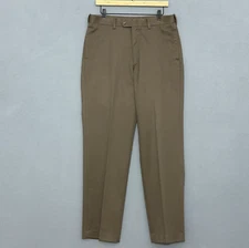 Perry Ellis Portfolio Mens Pants 32W 32L Sandstone No Iron Twill Comfort Waist