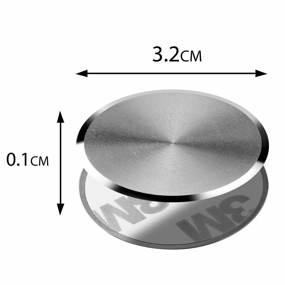 2-Pack Metal Plate Adhesive Sticker Replace For Magnetic Car Mount Phone Holder - Image 3 of 4
