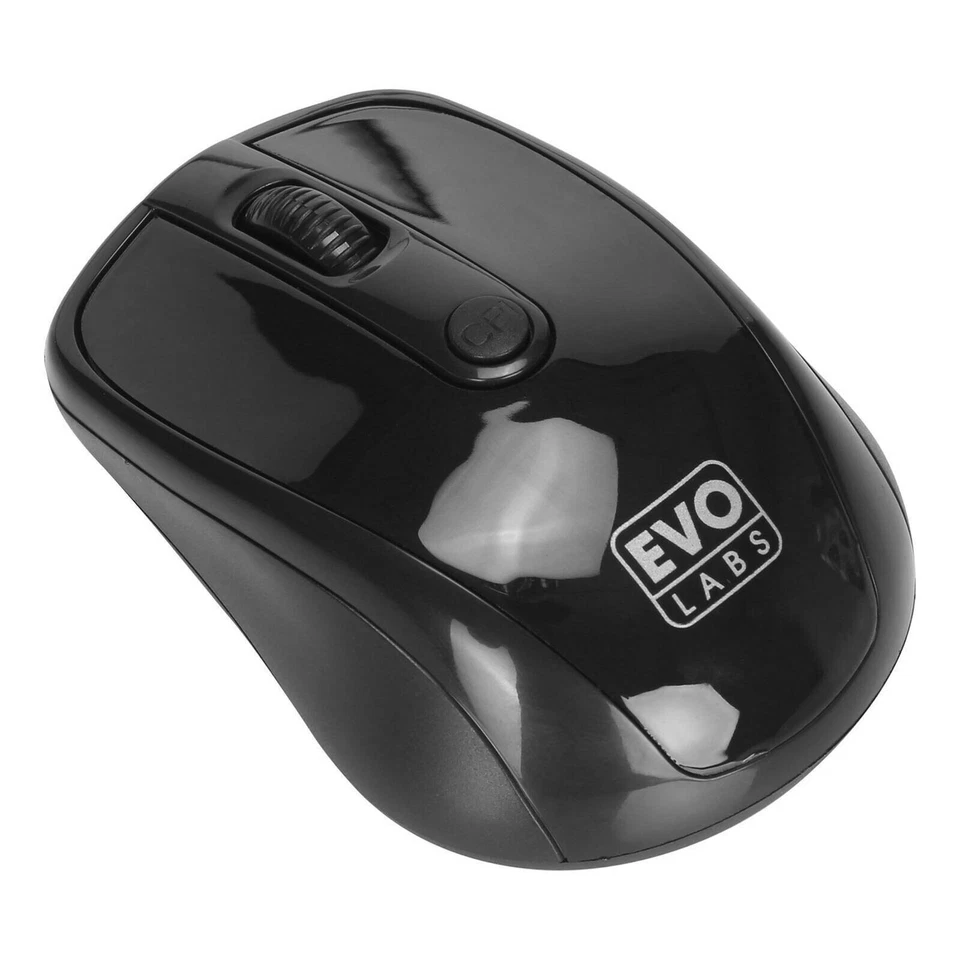EVO LABS WIRELESS OPTICAL MOUSE FOR HOME OR BUSINESS - GLOSS BLACK - MO-234WBLK - Image 2 of 3