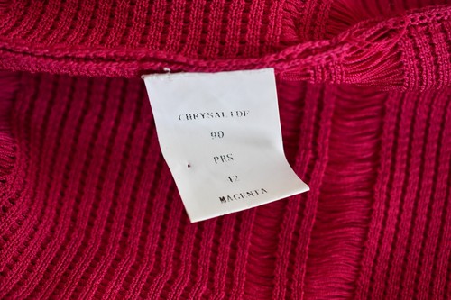Vestido LiL Pour L'Autre Paris Rosa Magenta Calce y Acampanado Manga Casquillo Elástico 42 M - Imagen 17 de 17