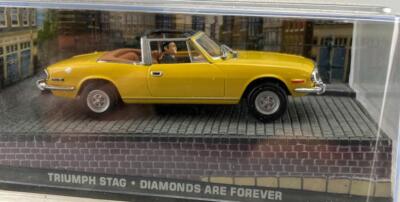007 JAMES BOND COLLECTION TRIUMPH STAG DIAMONDS ARE FOREVER 1/43 SCALE BOXED