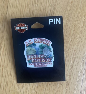 AL MUTH Black River Falls Wisconsin Harley Davidson Dealer Dealership Vest Pin 