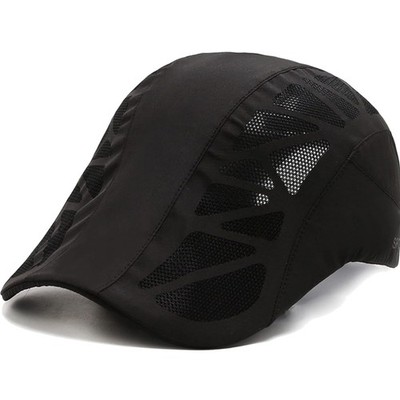 Herren Baskenmütze Mesh Sommer Kappe Baseball Cap Atmungsaktiv 55-60cm