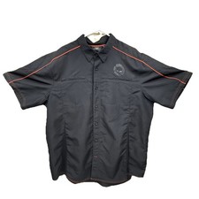 Harley Davidson Shirt Mens 2XL Button Up Mechanic Motorcycle Biker Ripstop