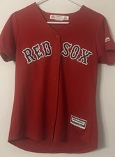 Majestic DAVID ORTIZ BOSTON RED SOX Cool Base Red Jersey Youth Medium Made USA