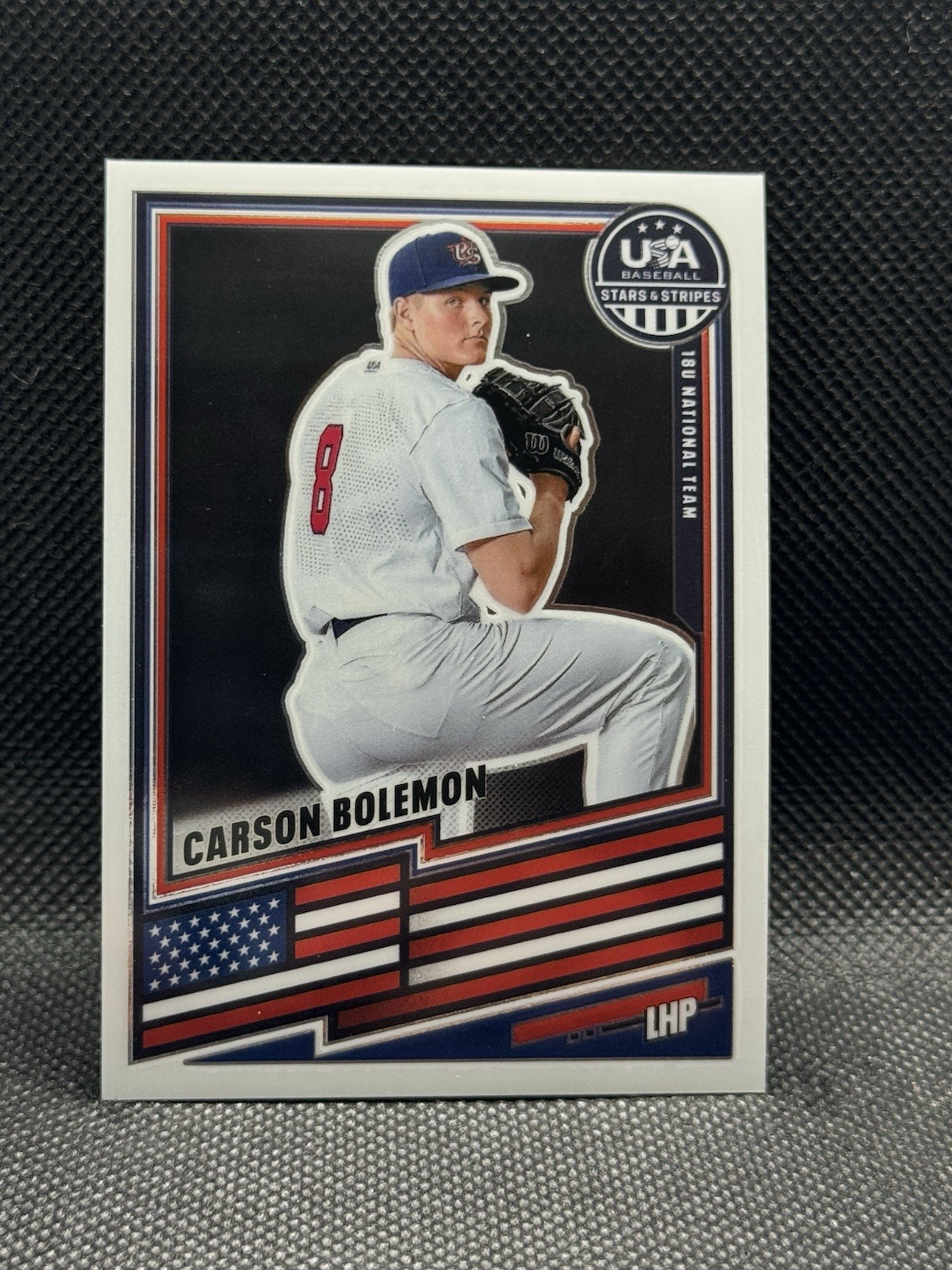 2026 Panini Stars & Stripes Prizm USA Baseball #61 Carson Bolemon