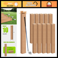 10 Pack 6x6x48 Inch Tall Corrugated Boxes - Shipping, Moving, Storage for Golf C