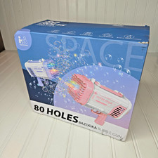 Bazooka Bubble Gun 80 Holes - Purple - Light Effect/Colorful Bubbles