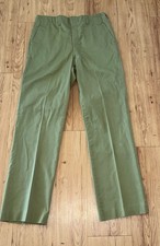 VINTAGE Boy Scouts Pants Men 32 Green Chino Official Uniform Twill Cotton 32x29