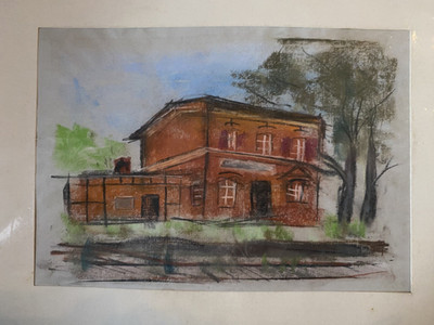 Tobias Nicklitzsch *1982 Berlin Pastell Bahnhof Blankenfelde Heidekrautbahn