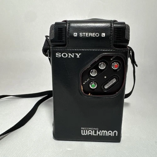 Sony Walkman Cassette Player WM-R2 With Case For Parts Or Repair