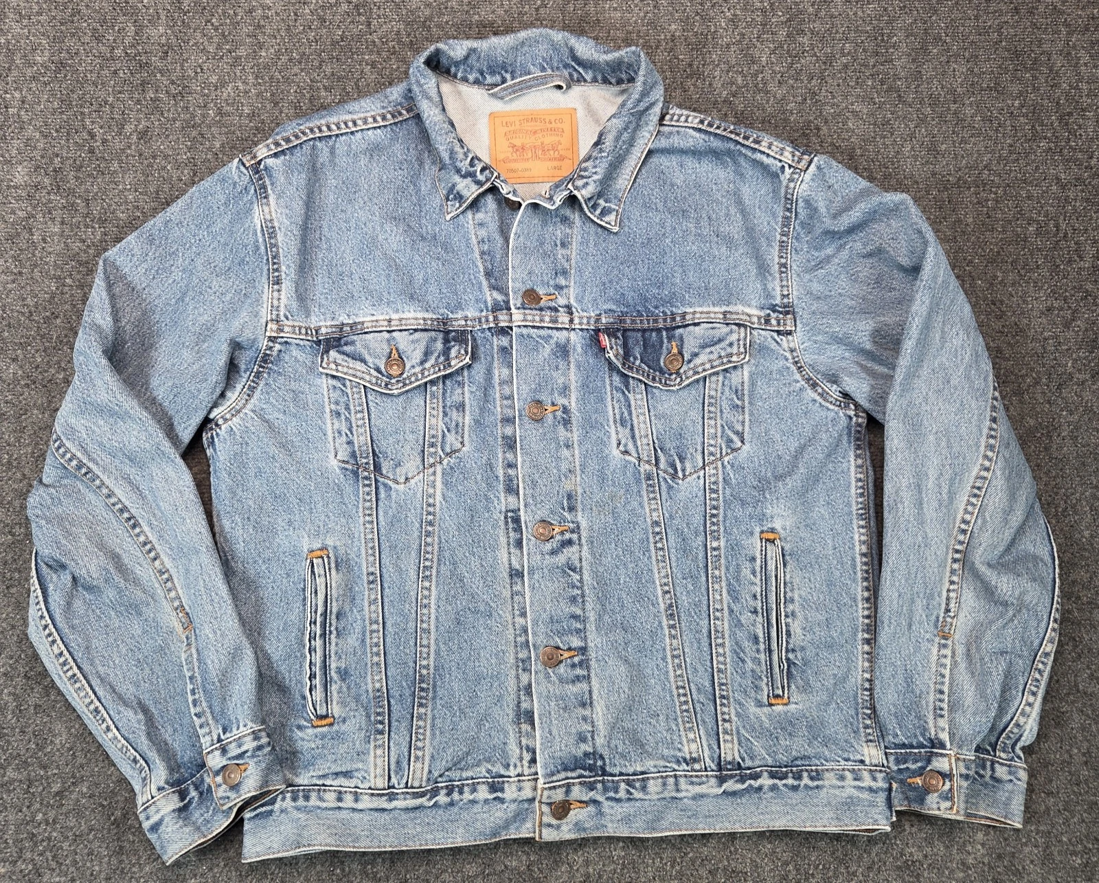 Levis Trucker Jacket Mens Large Blue 70507-0389