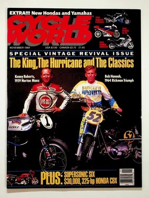 Cycle World Magazine November 1989 Vintage Revival Kenny Roberts Bob Hannah - Image 1 of 2