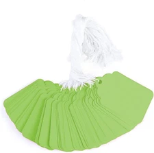 Green Price Tags 240Pcs, Matte Tags with Strings Attached Marking Merchandise Ha