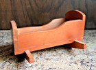 Antique Bisque Baby Doll Replica (Japan Shackman) w/ Cradle and Original Clothes — photo 10