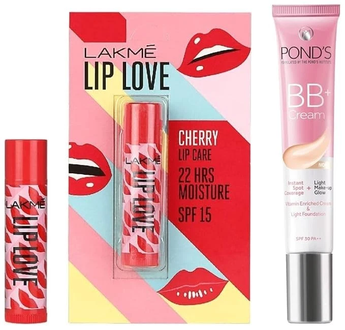 Pond's White Beauty BB+ Fairness Cream 01 Original, 18 g Y Lakme Lip Love Chap Foto 4 de 4