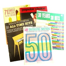 Vintage Organ Sheet Music Lot - 50 Swinging Sounds 30 Years 30 Hits 21 All-Time