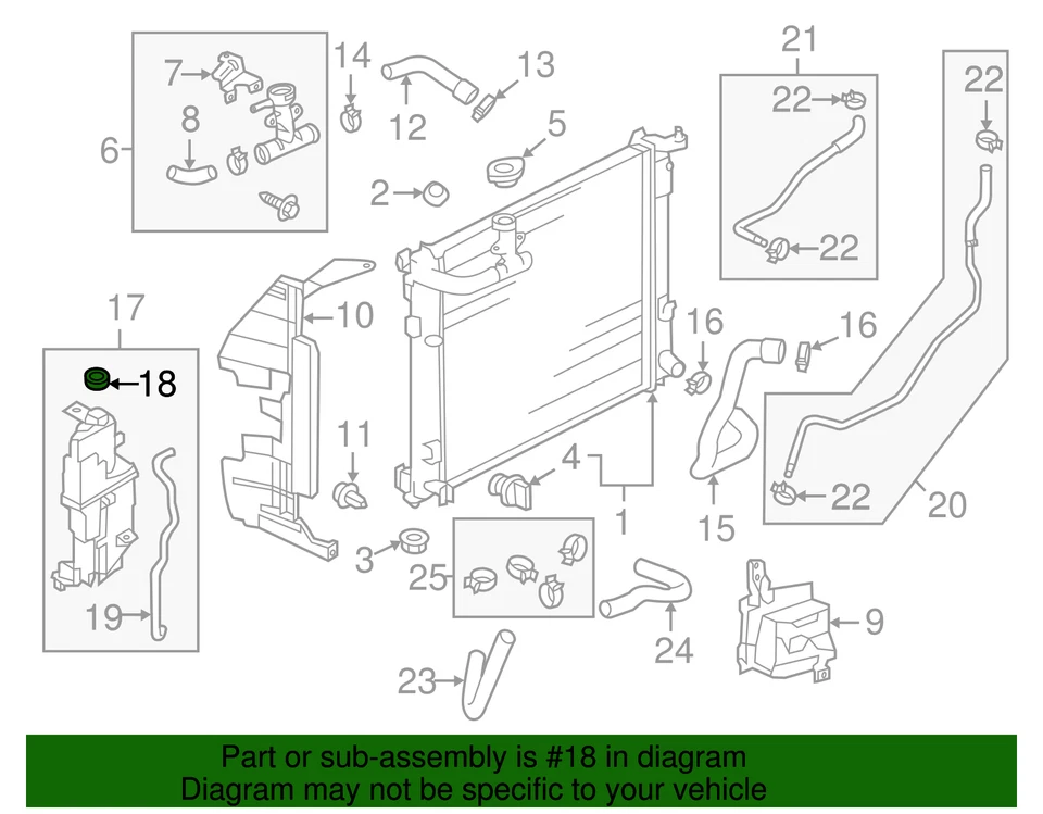 Genuine Nissan Sentra Versa Versa Note Coolant Reservoir Cap - Image 4 of 4