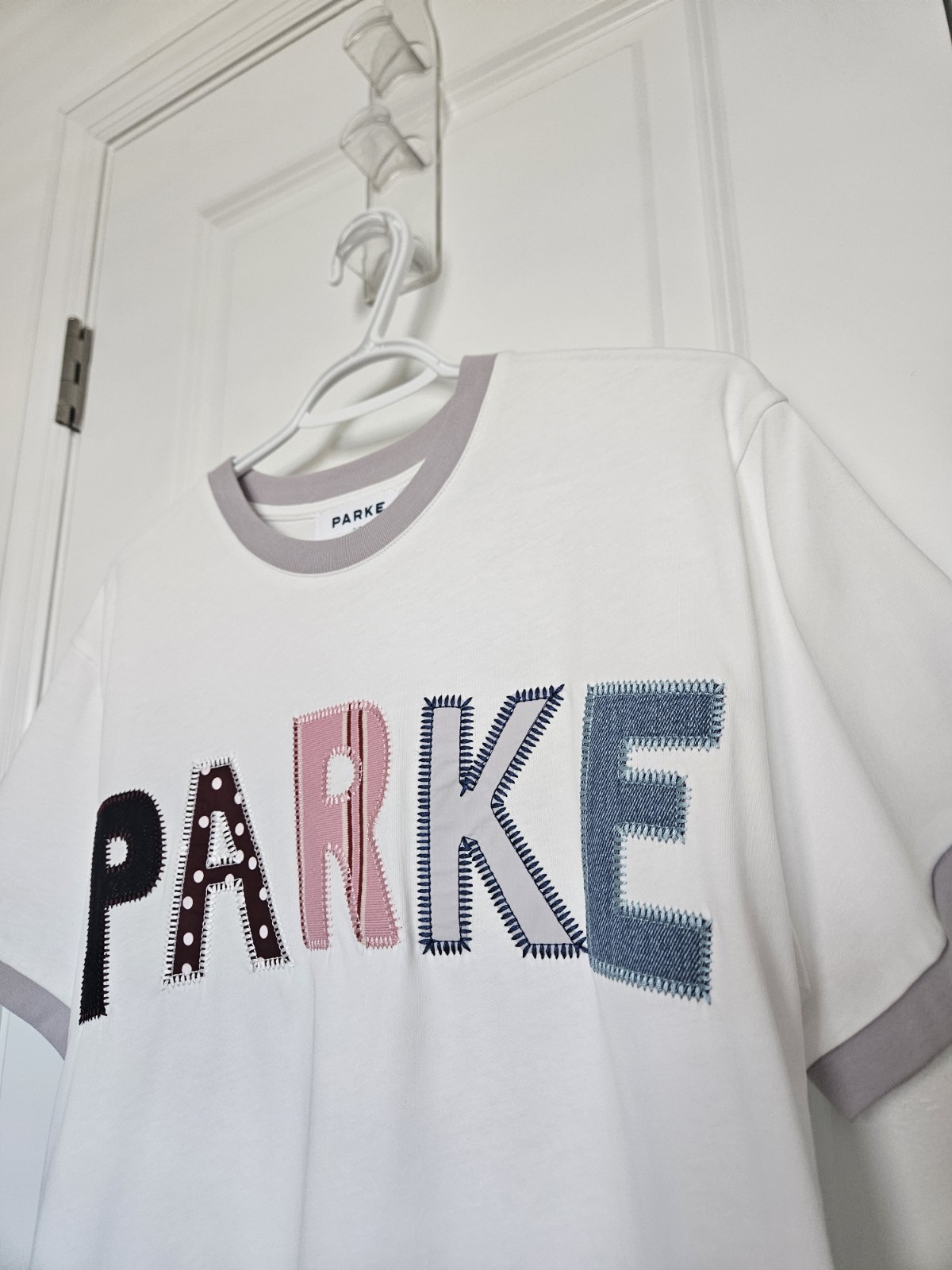 NEW Parke Patchwork Vday Varsity T-Shirt SOLD OUT Size L/XL image 10