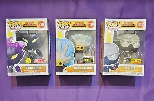 Funko Pop! My Hero Academia Exclusive Glow Kurogiri, Tomura Shigaraki, Twice