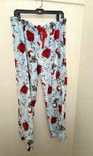 Peanuts Snoopy Christmas Fleece Pajama Lounge PJ Sleep Pants Womens Large NWOT
