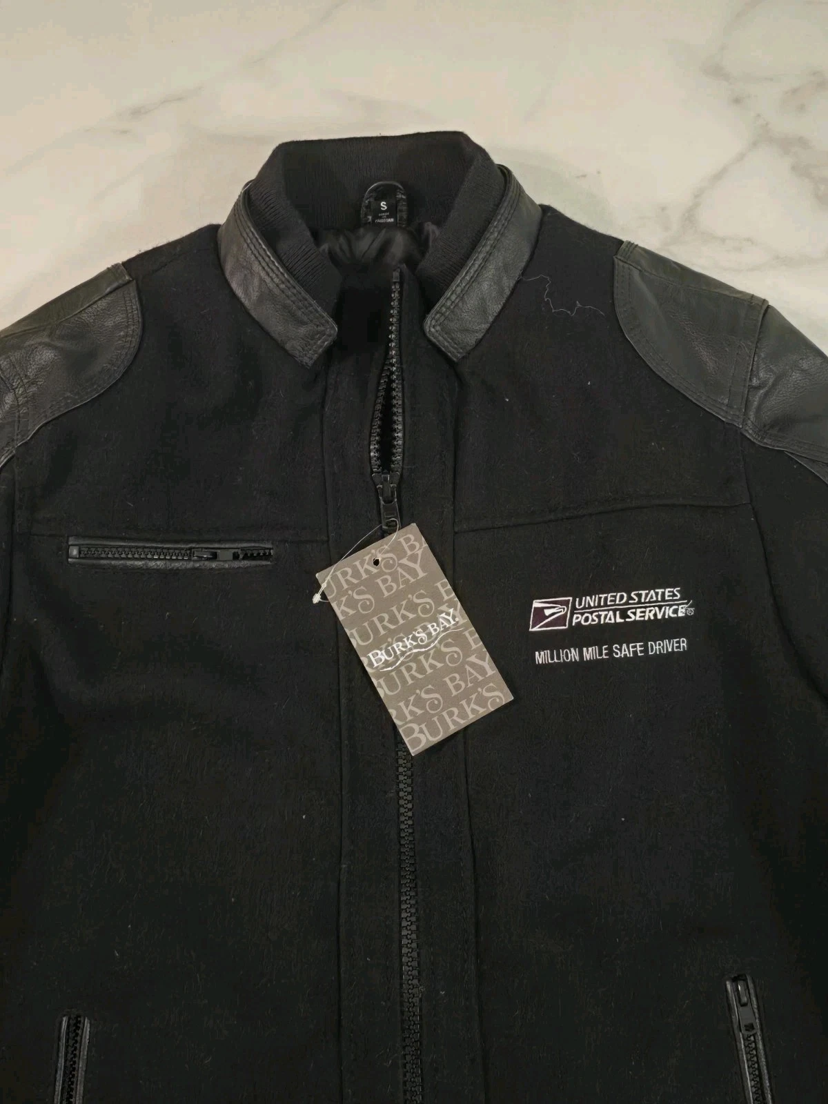RARE US Post OfficeWOOL LEATHER MILLION MILE SAFE DRIVER MILESTONE MAIL JACKET S - product detail image 5