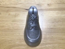 VINTAGE SHOE ADVERTISING POLL PARROT SILVER SHOE PLASTIC BANK 1969