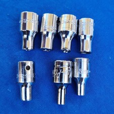 Lot Of 7 Snapon Bluepoint Sockets 14 Drive