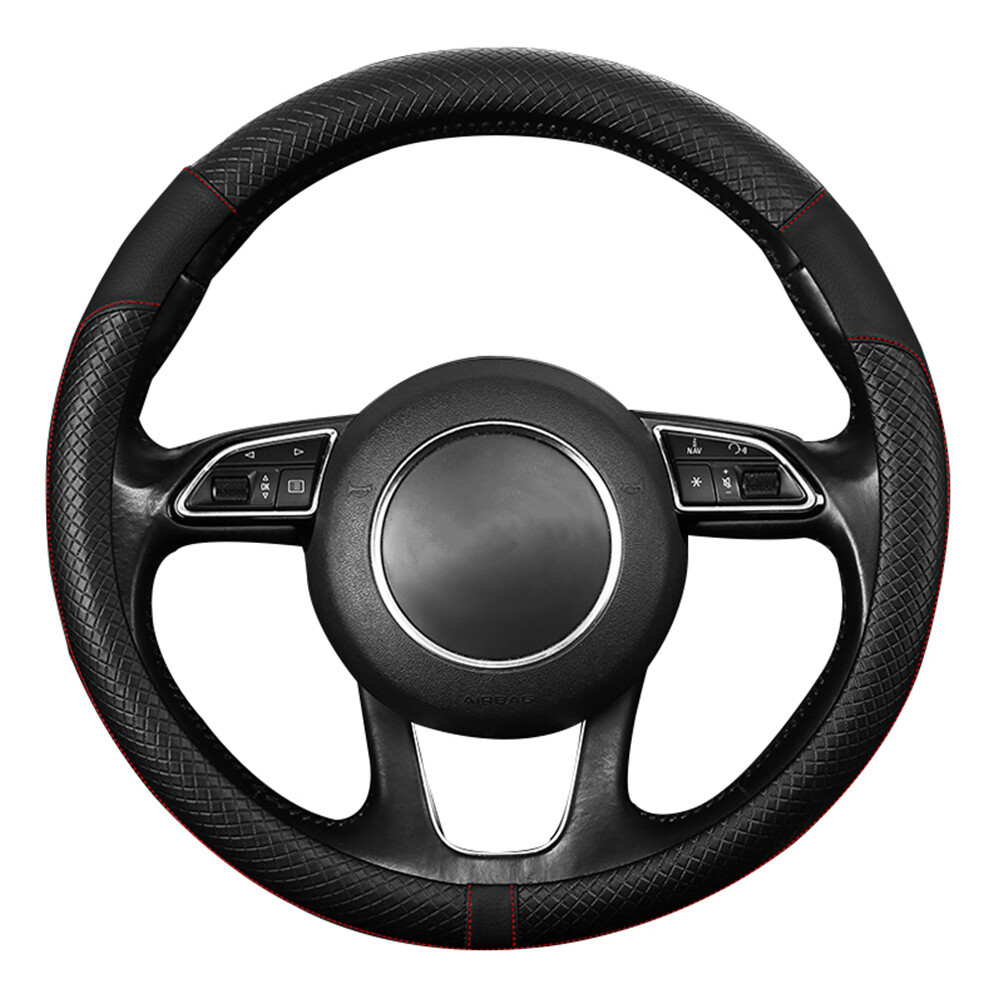 Car Steering Wheel Cover Black Leather Anti-slip For Nissan Rogue Altima Sentra