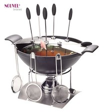 Fleischfondue Set + Asia Table Cooking COSIMA Nouvel incl. Gasbrenner Black Deal