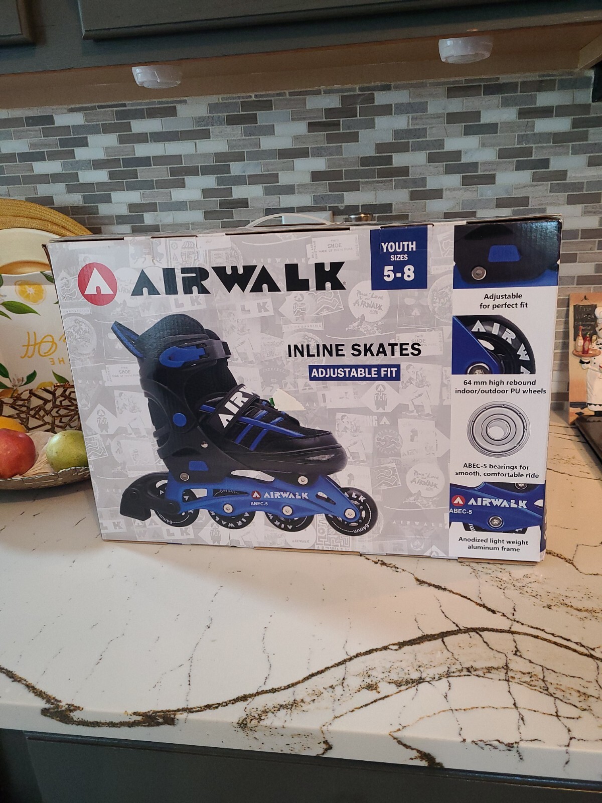 Airwalk Inline Skates with Adjustable Fit Youth Sizes 58 Blue/Black eBay