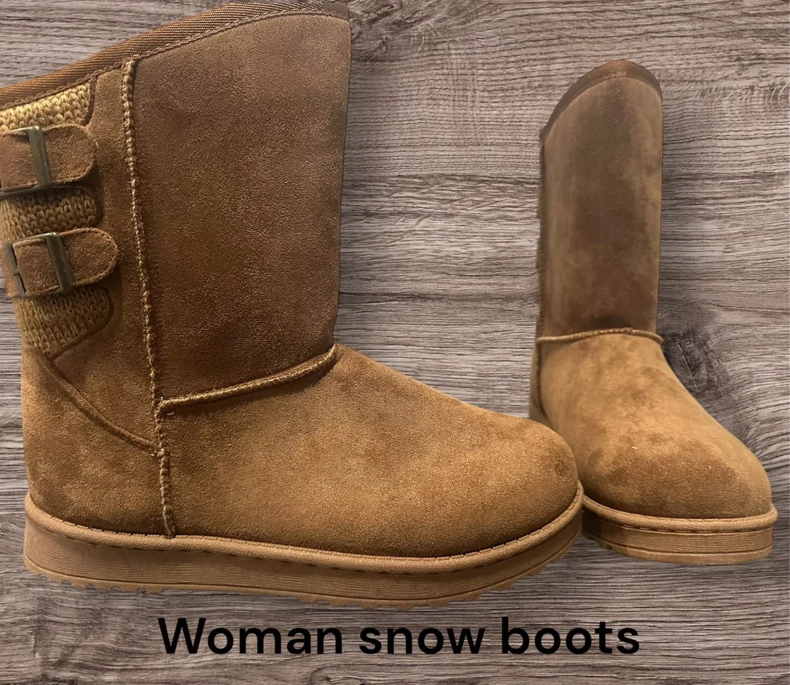 Woman Snow Boots Apricot Us8