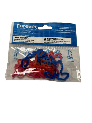DISNEY kids rubber band bracelets 6 PACK MICKEY MOUSE - Picture 2 of 2
