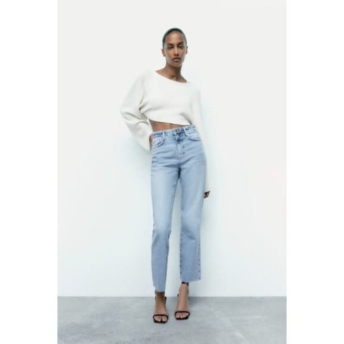 zara high rise straight leg jeans