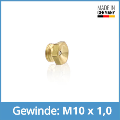 DIN 3405 (D1) M10 x 1.0 Brass Funnel Grease Nipple Grease Nipple