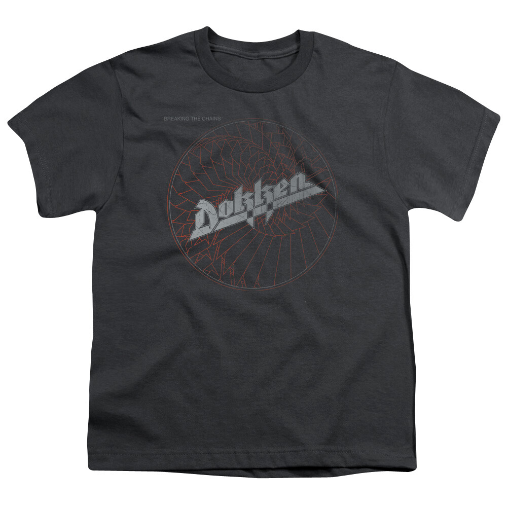 Camiseta Dokken Breaking The Chains Niños Jóvenes Con Licencia Música Rock Camiseta Carbón