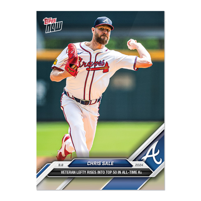 Chris Sale Top 50 All-Time Ks - 2024 MLB TOPPS NOW Card 663 