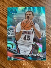 2022-23 Bowman's Best University RASIR BOLTON Aqua Lava Refractor 56/199 Gonzaga