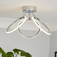 Hudson 3 Ring LED Semi Flush Ceiling Light -Chrome (HOMEBASE)*BARGAIN-RRP: 65GBP
